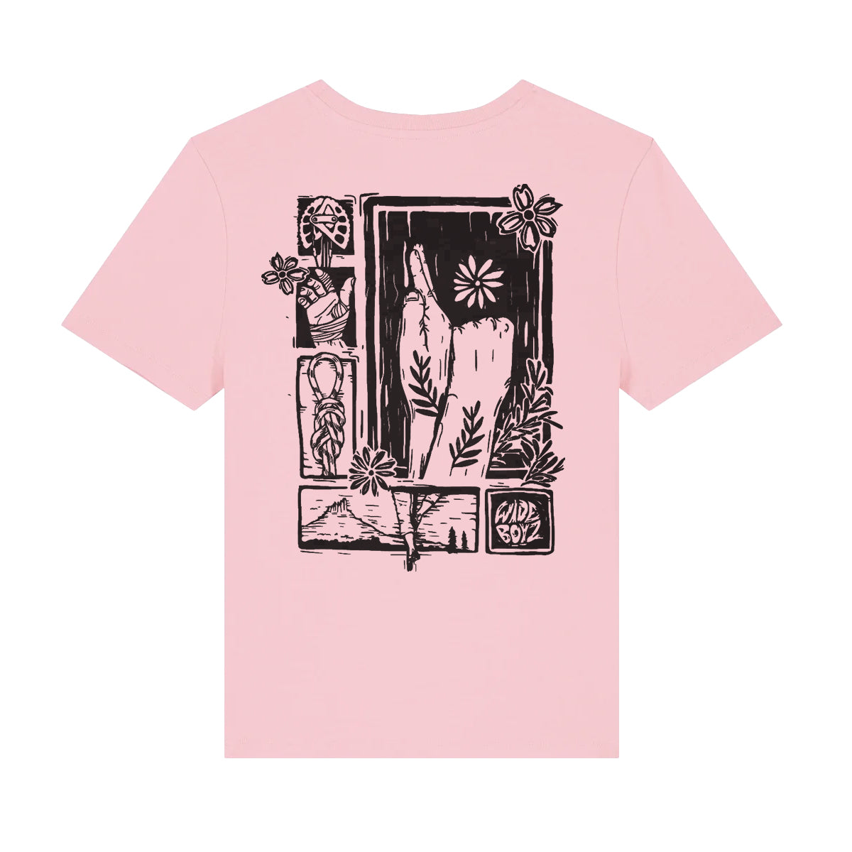 Women's Flower Fist T-shirt, Pink