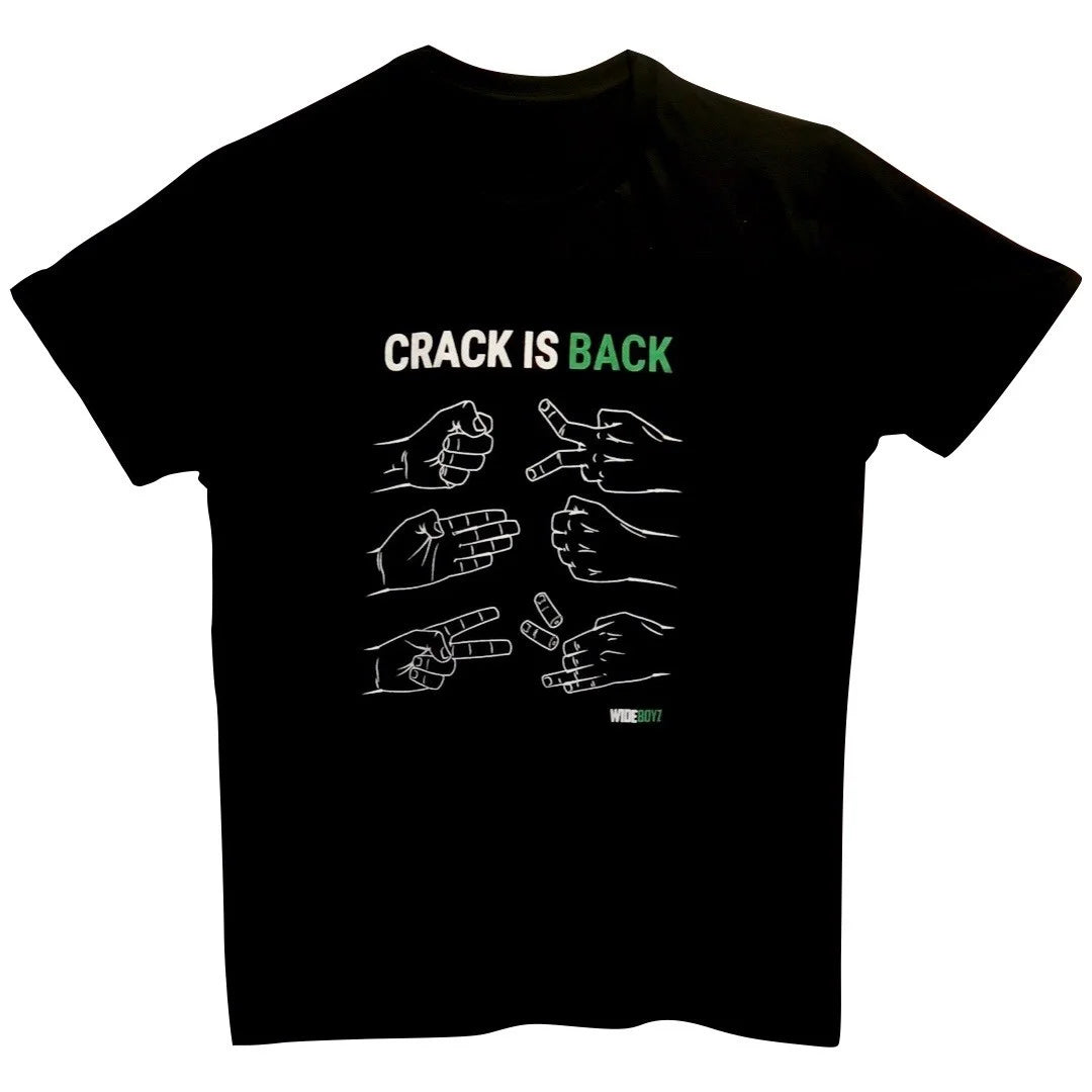 Crack Is Back T-shirt (Unisex), Black